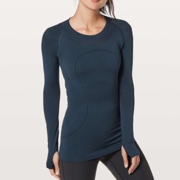 Lululemon Swiftly Tech Long Sleeve Crew True Navy Size 8 - Picture 1 of 5